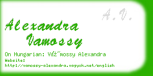 alexandra vamossy business card